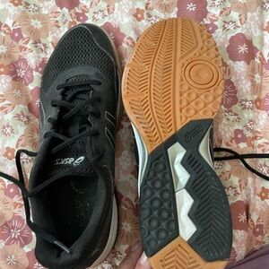 Asics Black Indoor Volleyball Court Shoes, Mens